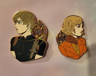 Resident Evil 4 Enamel Pin Set: Leon Kennedy & Ashley Graham