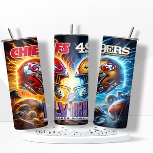 20oz tumbler Sublimation,Football Tumbler Designs,American foot ball champions 2024 ,Super bowl 2024v png, KC chiefs ,49ers,Digital Download