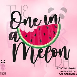 SVG file: One in a Melon Cake Topper Template - Cricut, Silhouette ( .svg + .png files)
