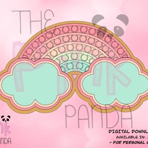 SVG file: Rainbow Pop It Cake Topper Template - Cricut, Silhouette ( .svg + .png files)
