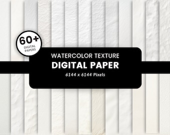 Papeles digitales blancos / Texturas de papel de acuarela / Fondo digital de papel / Papel digitalizado / papel de textura blanca / papel digital