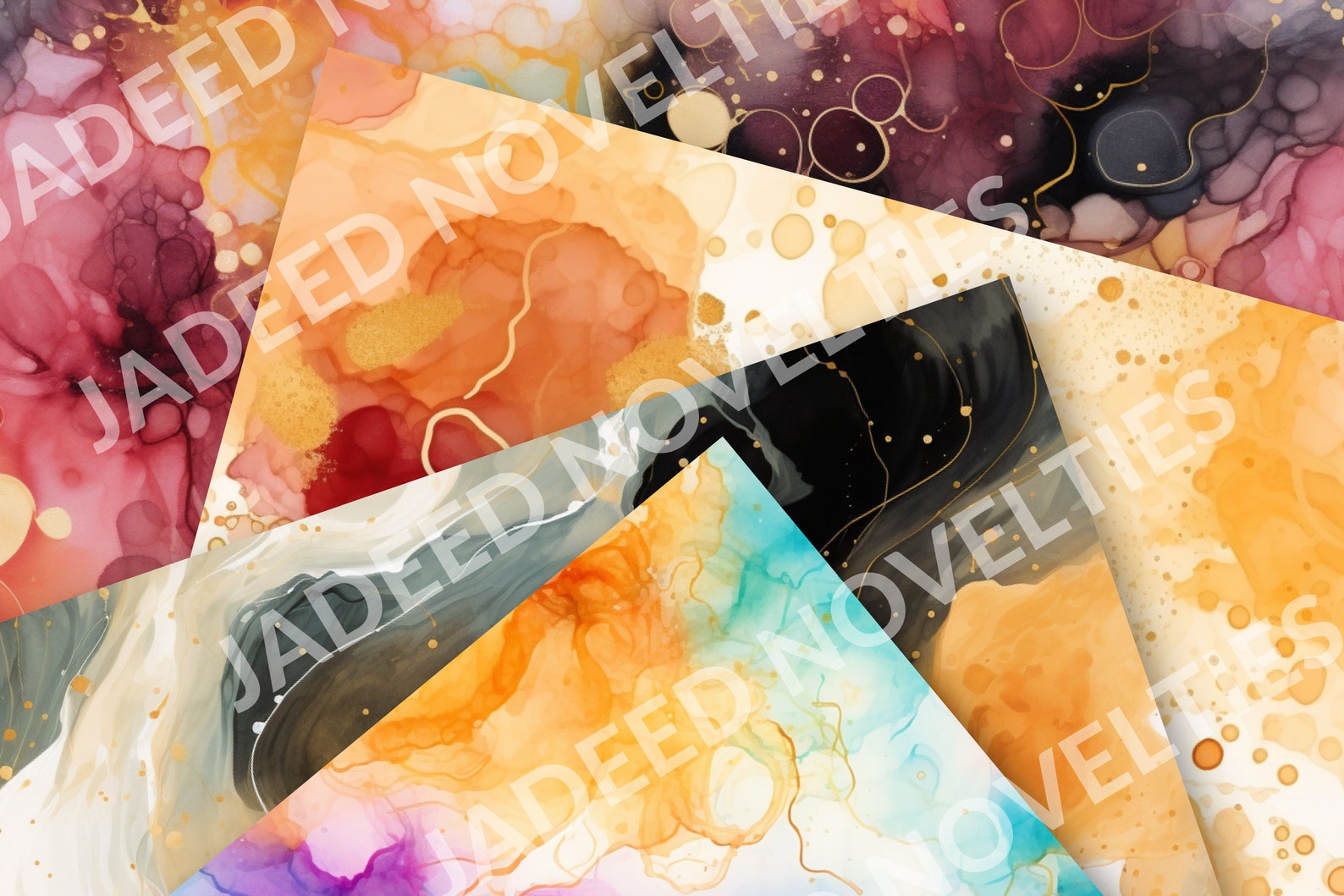 Alcohol Ink Digital Paper | Rainbow Colors Gradient| Water Colour ...
