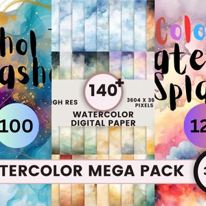 Papel digital Aquarela 360 Alcohol Ink | Clipart aquarela | salpicos de aquarela | fundo png, clipart sublime