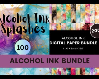 300 Alcohol Ink Clipart | Watercolor Clipart| Alcohol Ink Digital Paper | Mermaid Watercolor Graphics, Alcohol Ink Clipart| sublime clipart