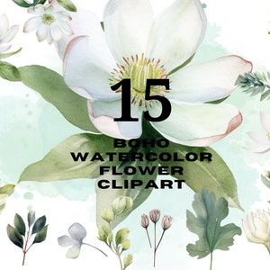 wild flowers | wildflower clipart | watercolor set | Spring Flowers Leaves | for invites | cards | PNG clipart