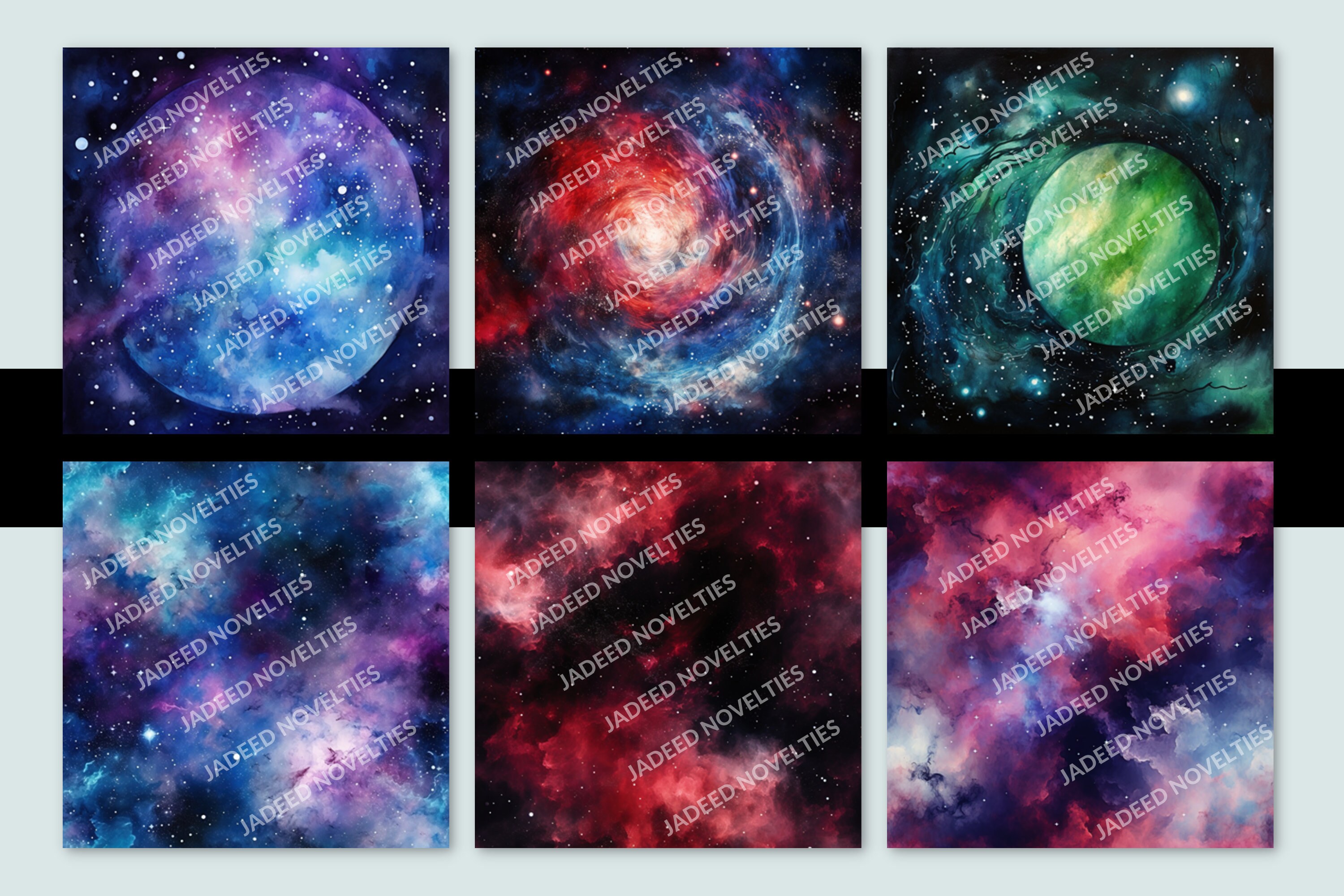 140 Galaxy Watercolor Digital Paper| Seamless Pattern, Stardust ...