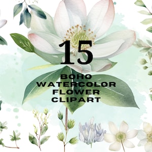wild flowers | wildflower clipart | watercolor set | Spring Flowers Leaves | for invites | cards | PNG clipart