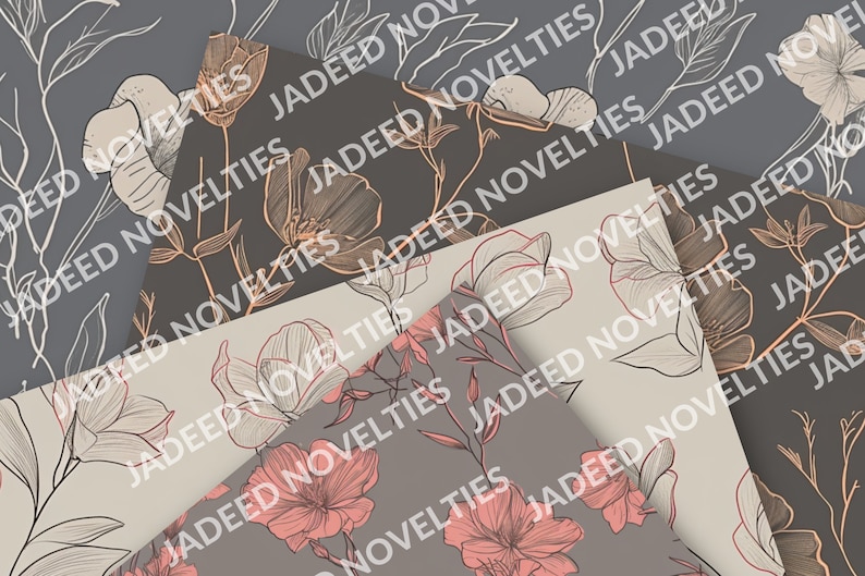 Colorful Leaf Digital Paper | Watercolor Scrapbook Papers | Seamless ...