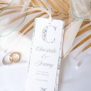 Cadeau pour Invités de Mariage, Signet Souvenir personnalisé de Mariage, marque-page souvenir, marque-places mariage champêtre rustique chic