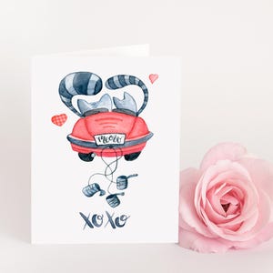 Carte pour la Saint Valentin à offrir, petit mot d'amour, carte pour amoureux, format plié 10x15