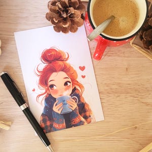 Carte Postale d'hiver à offrir, Lot de Cartes postales de saison pour décorer, Cadeau pour Noël, print A6