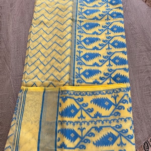 Mint Green Tant Jamdani Saree