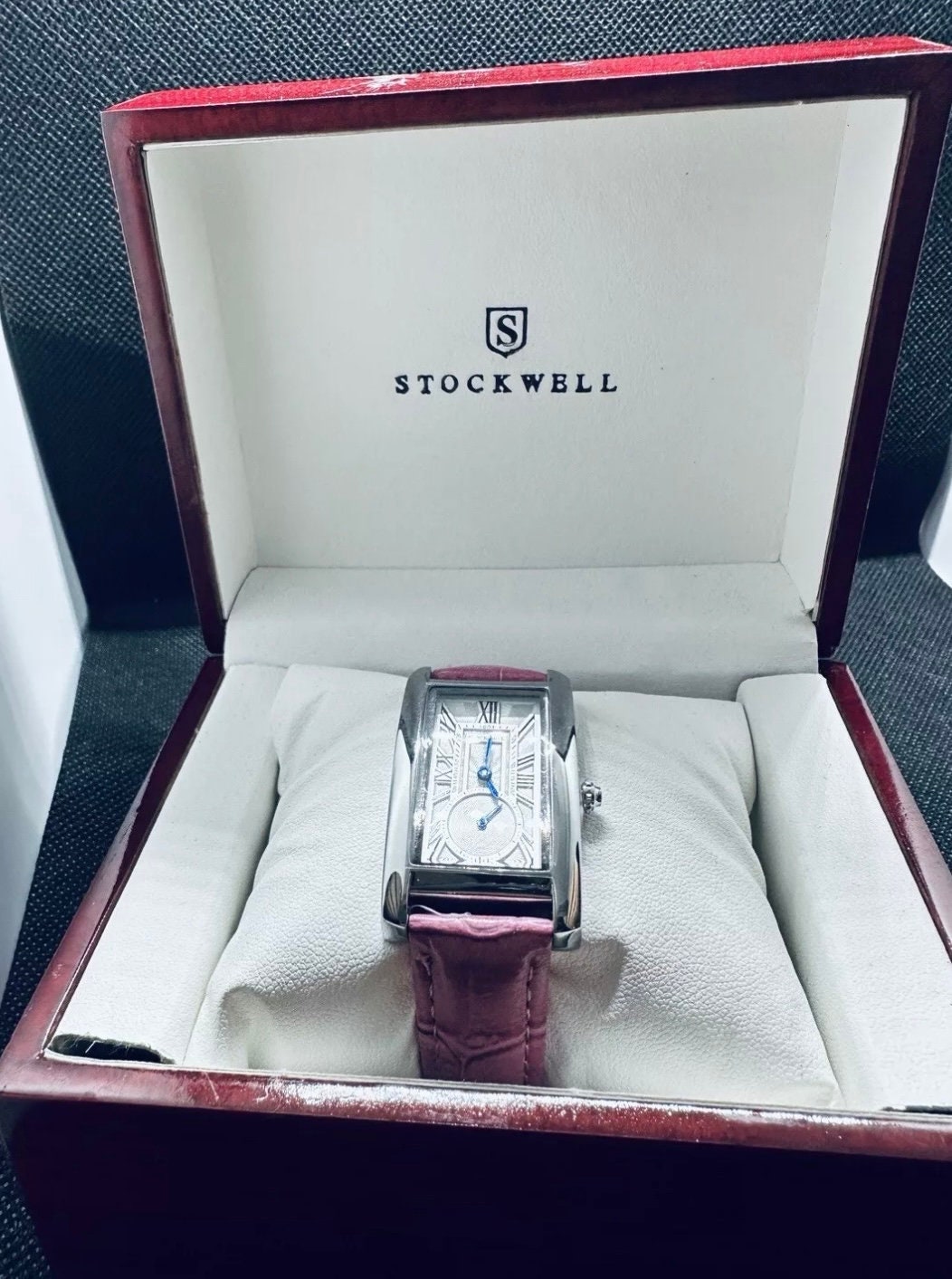 Stockwell Ladies Watch With Leather Strap Textured Dial With Sub Dial Minute Etsy UK