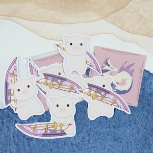 Monster Hunter Aufkleber, niedlicher Aufkleber, wasserdichter Aufkleber, Laptop Aufkleber, Monster Jäger Waffe, Mizutsune, Sticker Pack, Großschwert