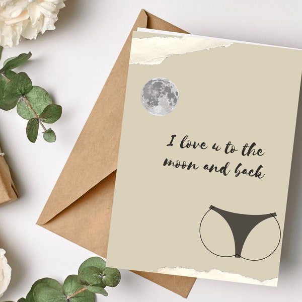 Digital  Valentines Card for Him | Raunchy Love Card for Husband | Boyfriend Birthday Card | Witty Birthday | Valentines Day Card