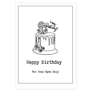 Tarjeta de felicitación de cumpleaños extremadamente divertida solo para tus ojos, Tarjeta de cumpleaños divertida para hombres, Sorprende a tu mejor amigo Secreto hilarante que incluye sobre