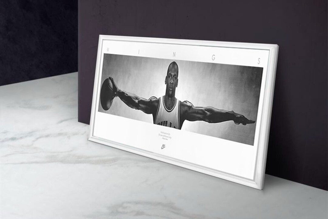 michael jordan wings poster autographed