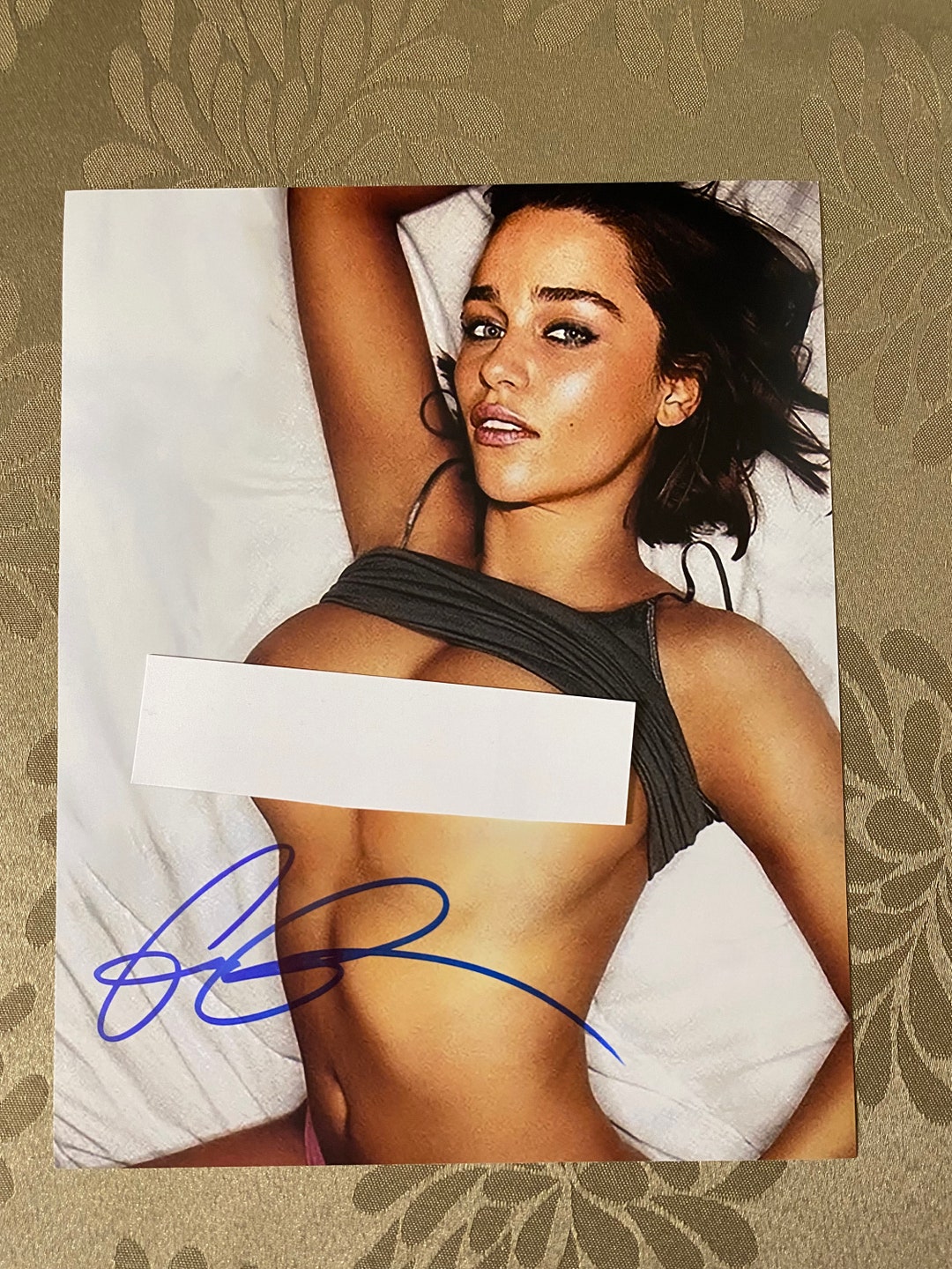 Emilia Clarke Game of Thrones Nude Naked Signed 8x10 Photo With COA - Etsy