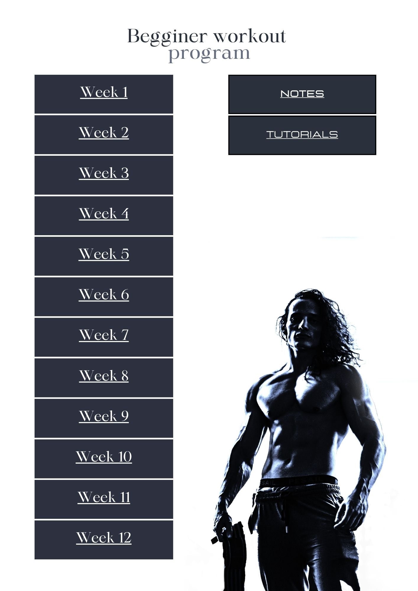 Beginner 12 Week Workout Plan - Etsy