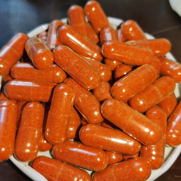 Organic Cayenne Capsule Made By BirdSongOrganicsAU, Approximately 600 MG