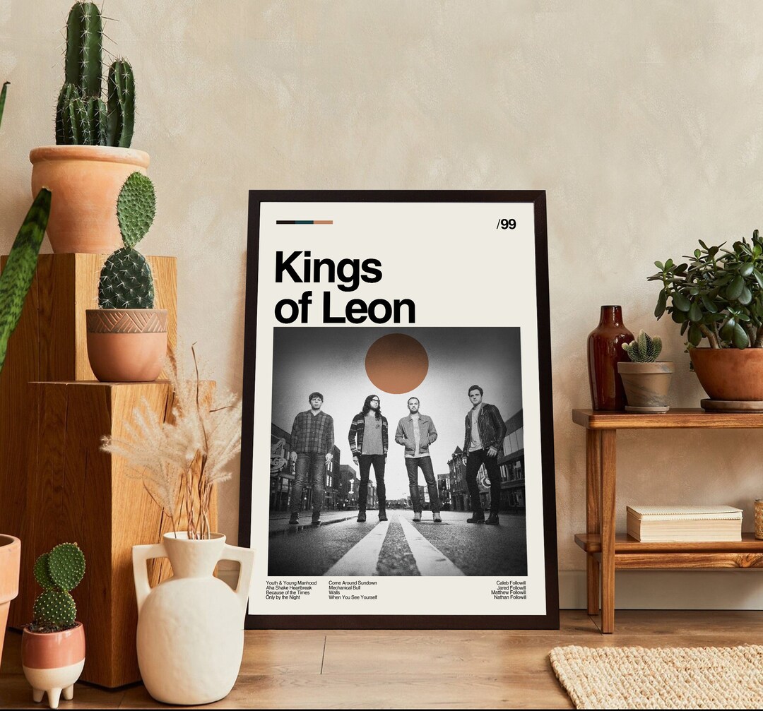 Kings of Leon Poster, Kings of Leon Music, Band Music Poster, Retro