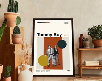 Tommy Boy Poster, Tommy Boy Print, Movie Poster, Retro Poster, Midcentury Art, Vintage Poster, Retro Poster, Minimalist Art, Wall Decor