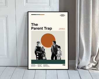 The Parent Trap Poster, The Parent Trap Print, Movie Poster, Midcentury Art, Minimalist Art, Vintage Poster, Retro Poster, Wall Decor