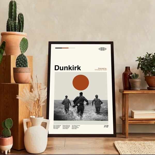Dunkirk Poster, Dunkirk Movie Poster, Dunkirk Print, Midcentury Art, Minimalist Art, Vintage Poster, Retro Poster, Modern Art, Wall Decor