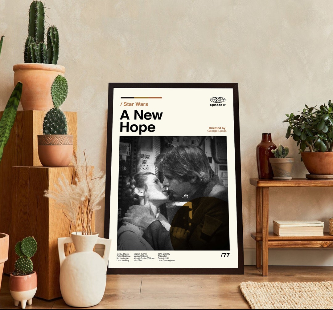 A New Hope Poster A New Hope Art Star Wars Movie Poster - Etsy
