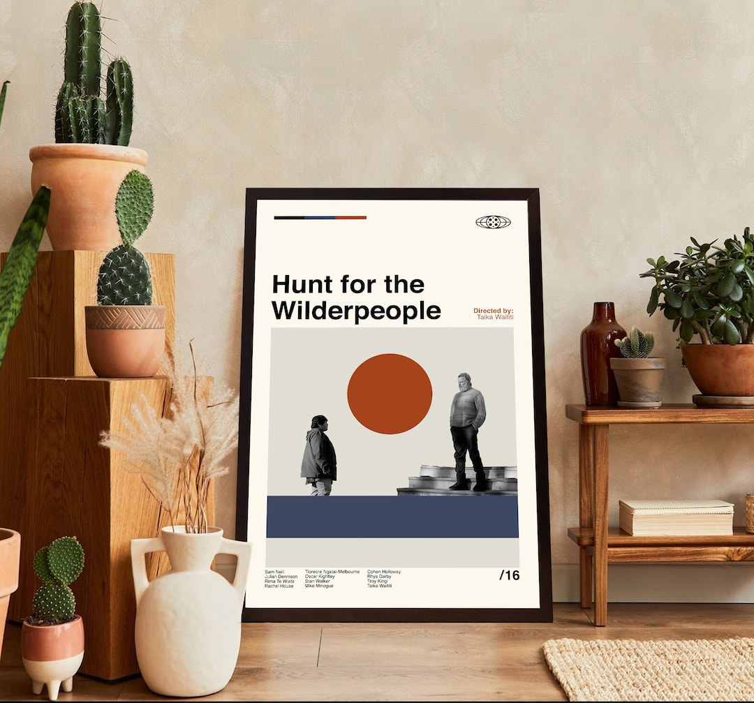 Hunt for the Wilderpeople Taika Waititi Mid Century Art Retro Movie