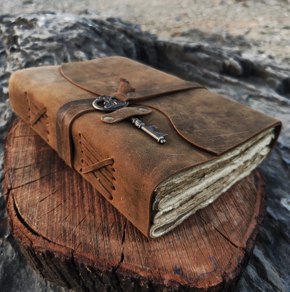 Personalized Leather Journal Handmade for Men and Women Unlined Book of Shadows Gift for Him or Her Grimoire Great Gift