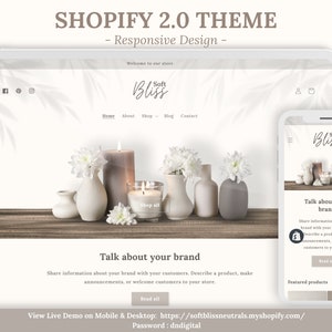 Soft Bliss Neutrals Shopify 2.0 Theme • New Cool Features • Responsive Design • Shopify Website Template • Neutrals Shopify Store Template