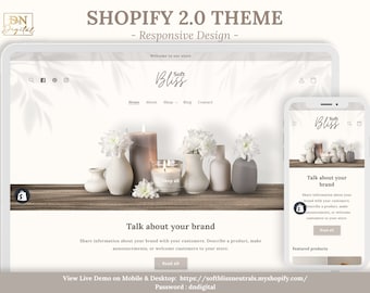 Soft Bliss Neutrals Shopify 2.0 Theme • New Cool Features • Responsive Design • Shopify Website Template • Neutrals Shopify Store Template