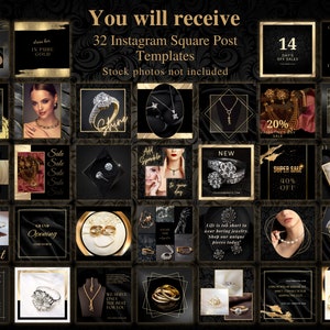 Luxury Instagram Posts Templates Square and Portrait Size Elegant ...