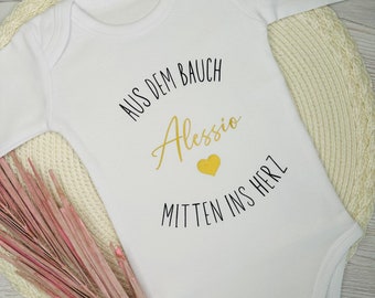 Babybody personalisiert mit Namen / Geschenk zur Geburt / Geschenk für Neugeborenes / Body mit Aufdruck / Body personalisiert