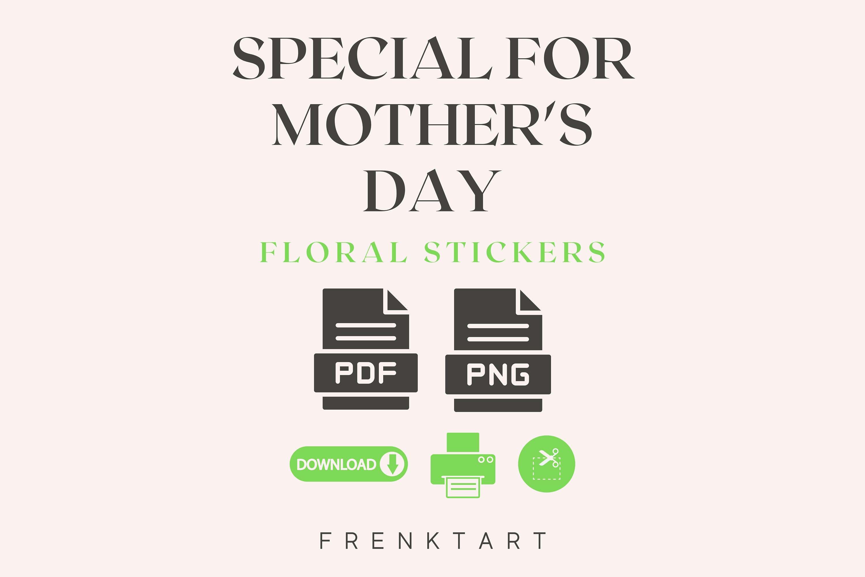 Mother's Day Printable Sticker PNG Printable Neon Sticker Mothers Day ...