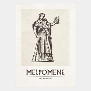 Melpomene Print: Greek Muse of Tragedy, Ancient Mythology (Digital Download)