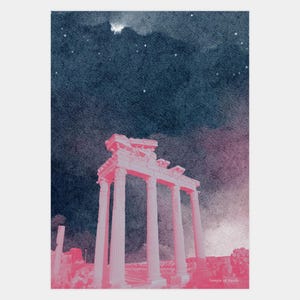 Temple of Apollo Poster |  Greek Mythology Poster | Greece Temples Wall Art