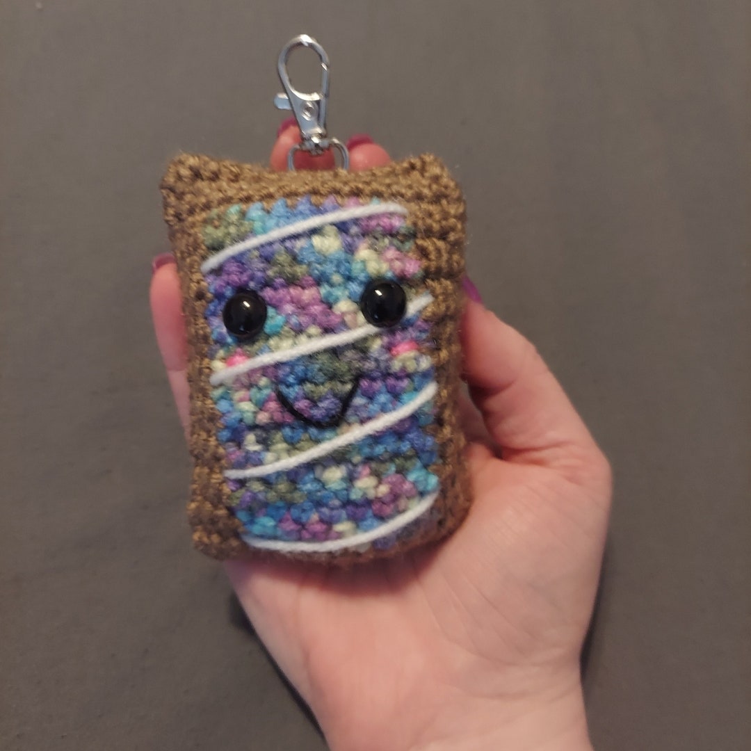 Crocheted Wildberry Toaster Pastry Keychain Etsy