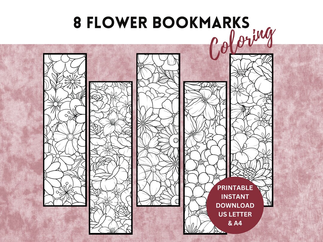 Bookmark, Flower Bookmark, DIY, Printable Bookmark, DIY Craft ...