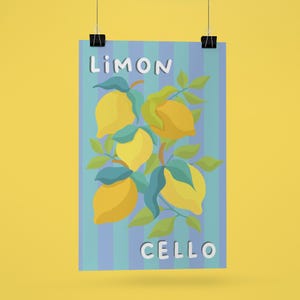 Póster clásico de papel mate Limoncello (A4, A3, A2, A1, A0)