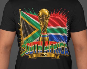 South Africa World Cup 2026 Shirt, South Africa Soccer Fan Tee, Football Supporter T-Shirt, African Soccer Shirt