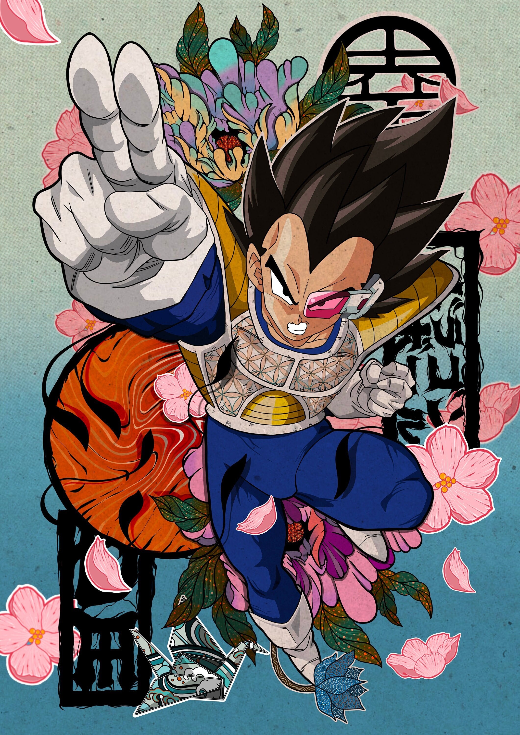 DBZ Vegeta X DM Limited Edition Digital Art Print 500 - Etsy