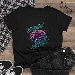 Brain Worms, Custom Women&#39;s Midweight Cotton Graphic Tee