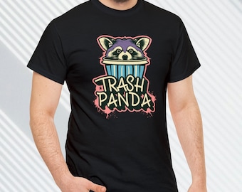 Trash Panda, Waschbär, Unisex aus schwerer Baumwolle mit Grafik-T-Shirt