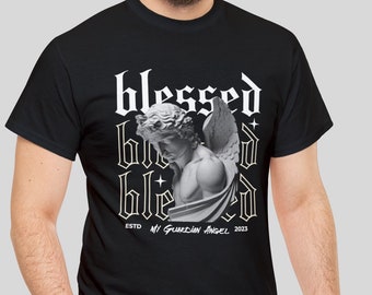 Blessed, My Guardian Angel, Unisex Heavy Cotton Tee