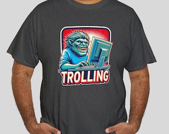 Trolling, camiseta de algodón pesado unisex