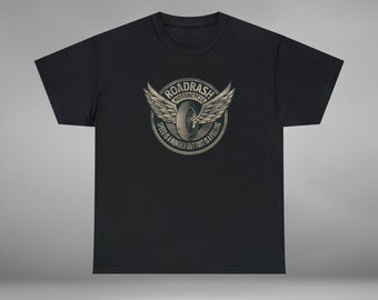ROADRASH MOTORCYKEL, Unisex T-shirt i kraftig bomull