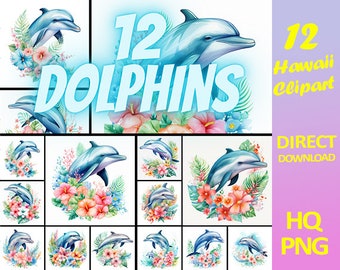 12 Dolphin Clipart Dolphins png files white Background Dolphin clip art nature Clipart Dolphins 300DPI INSTANT DOWNLOAD