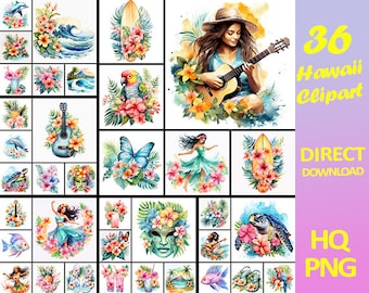 36 Hawaii Clipart Hawaii png files white Background Hawaii clip art nature Clipart Hawaii 300DPI INSTANT DOWNLOAD